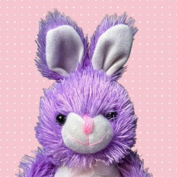Stuffed Purple Bunny, 14.5" - Picture 8 of 10